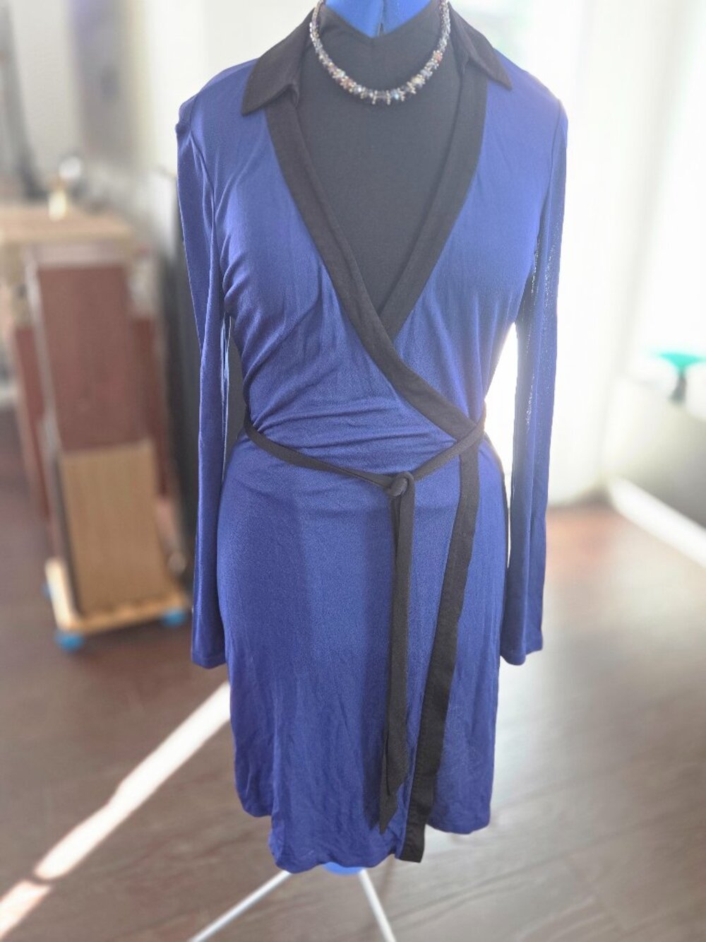 DVF Jeannae Wrap Dress — Size 14 — NWOT & Authentic